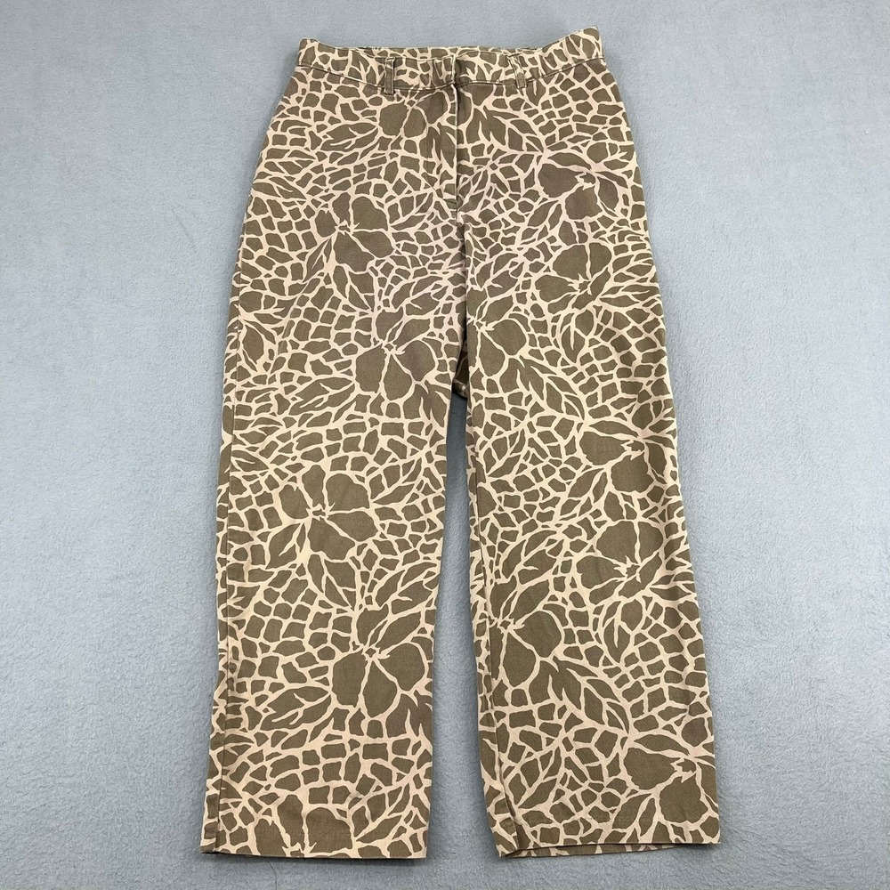 The Limited Stretch Pants Womens 26 Brown Tan Abstract Giraffe Straight Leg